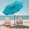 Costway 10 ft 3-tier Vented Patio Umbrella Large Market Table Umbrella Outdoor Sun Shade Brown/Turquoise/Navy/Beige/Gray/Red/Black